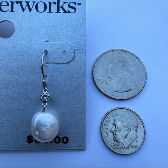 NEW! Women’s Cultured Pearl Sterling Silver by Belk Silverworks NWT - Picture 4 of 5